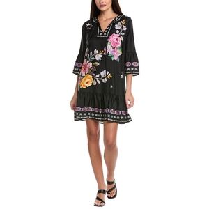 NWT Johnny Was Bell-Sleeved Mini Dress - M